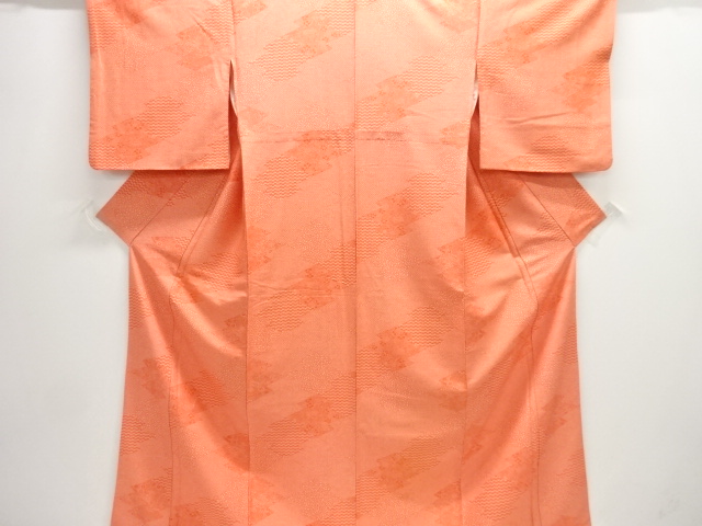 松皮菱に花古典柄江戸小紋着物